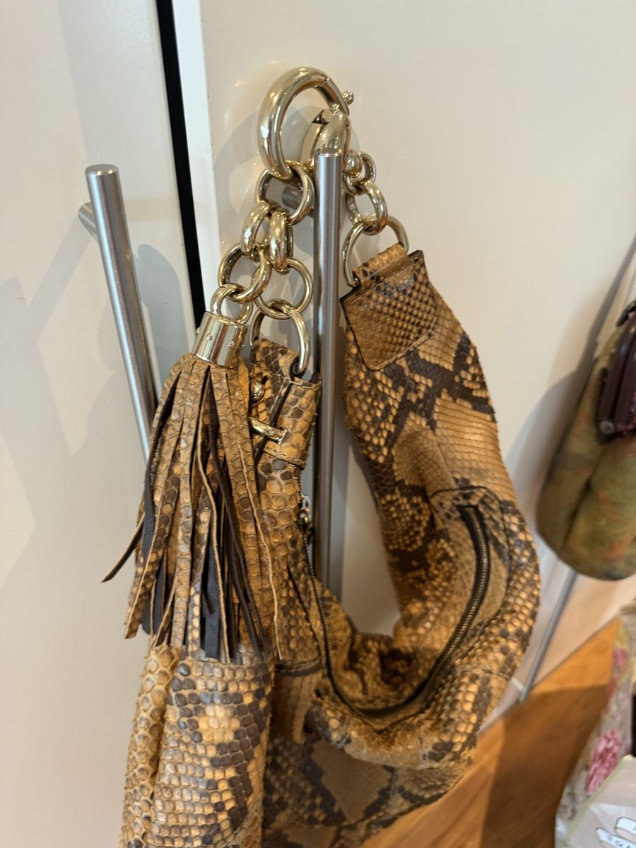 Gucci Borse da donna: Gucci Python Handtasche mit Fransen - braun/beige - sehr gut – Usato da Zug venduto da Phrauto 2