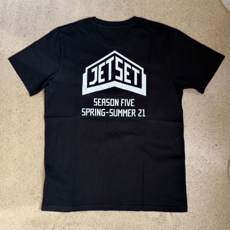 schwarzes JET SET T-Shirt mit Print 🖤