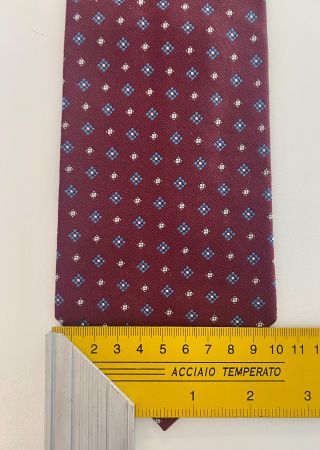 BOSS (HUGO BOSS) Krawatte Seide Bordeauxrot mit Muster NEU
