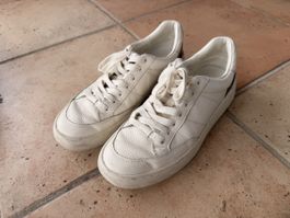 Baskets Massimo Dutti cuir blanc T38