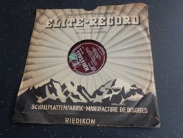 Schweizer Schallplatte Riedikon Rarität Vintage 78 Touren