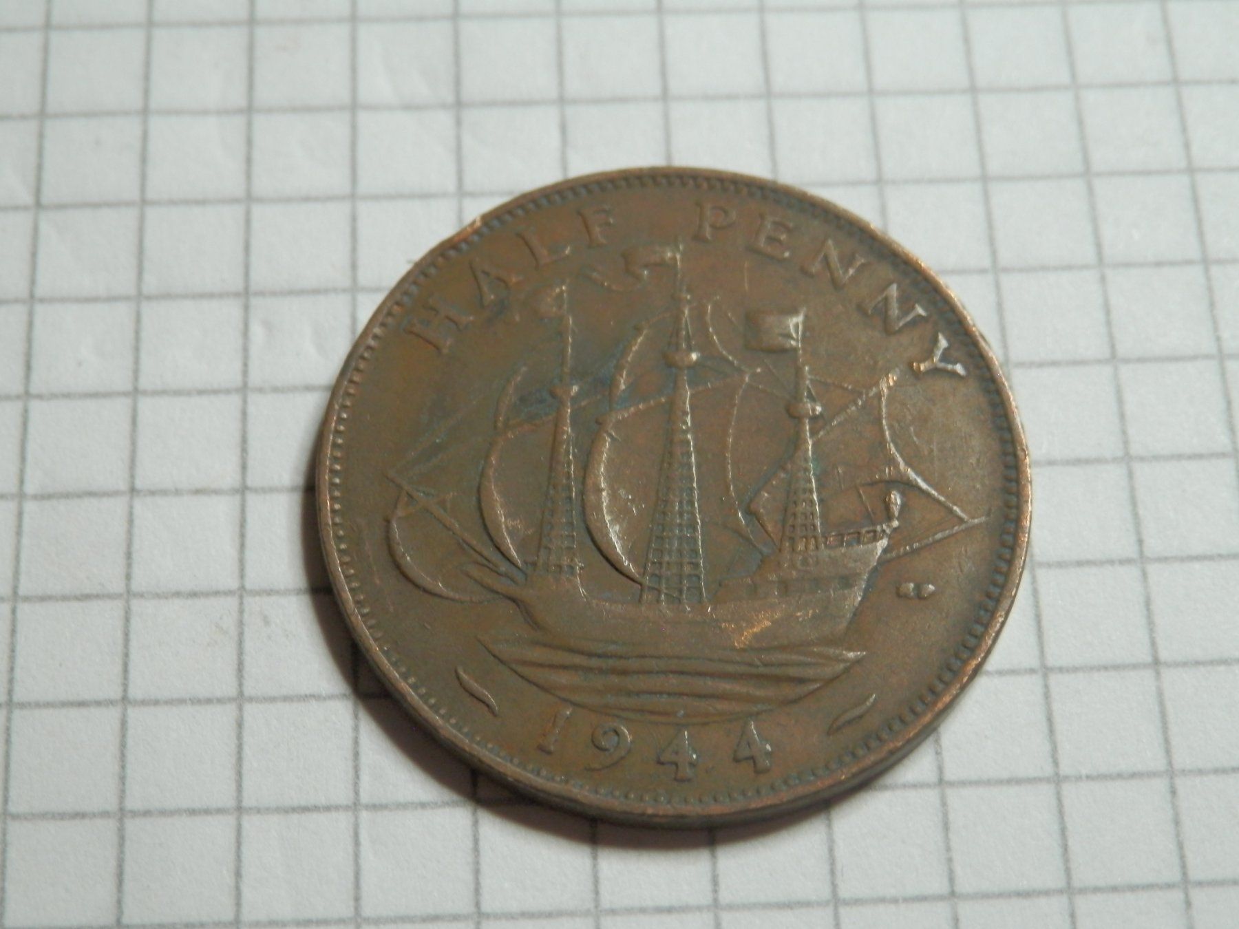 Tutti le monete: Großbritannien ½ Penny, 1944 – Usato da Weiach venduto da weiach81