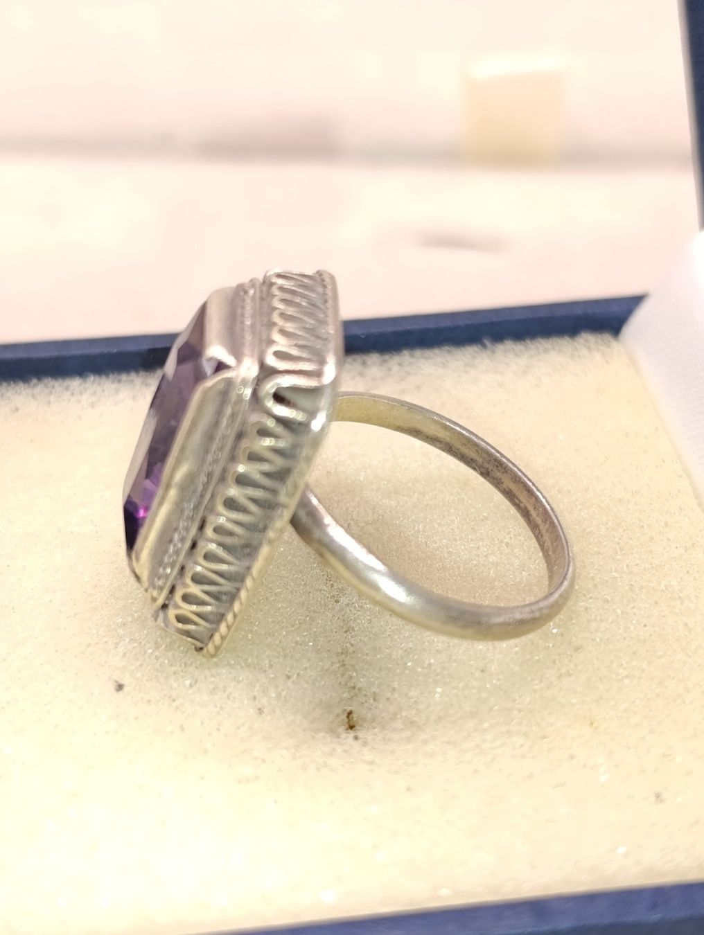 Ringe: Einzigartige 925er Silber Ring mit Amethyst 80er Top – Gebraucht aus Steffisburg von 1.Schmuckschatulle 4