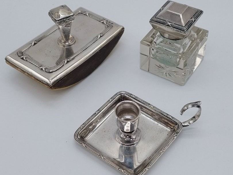 Sonstige Antiquitäten & Kunst: Edles antikes Schreibset aus Silber – Gebraucht aus Dielsdorf von anabur