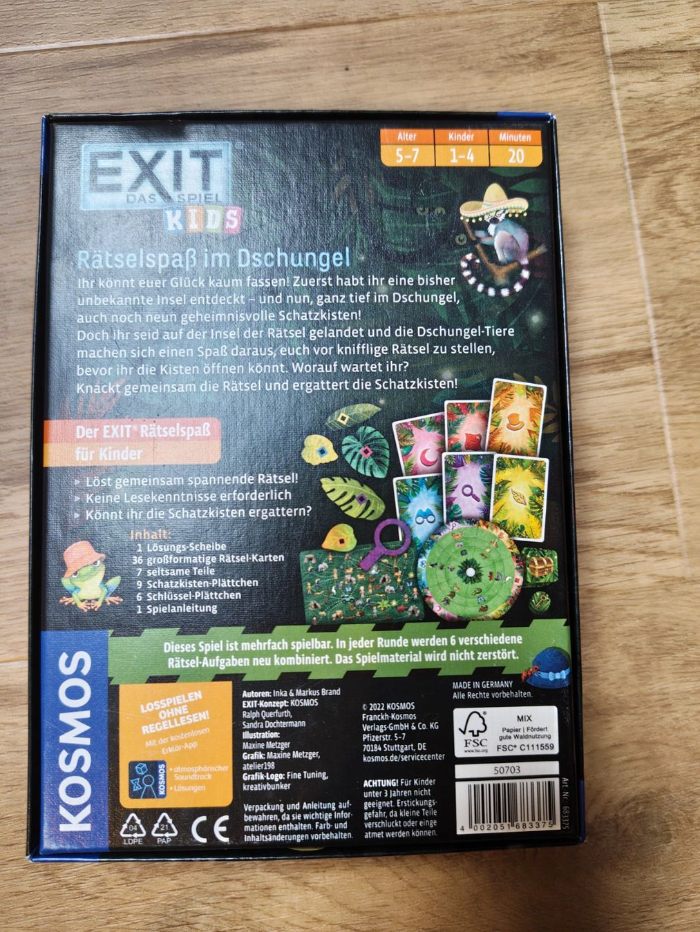 Kosmos Spiele: EXIT Rätselspass im Dschungel – Gebraucht aus Cham von t.schmid17 1