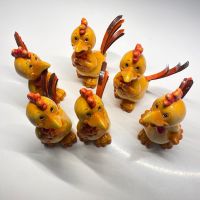 6 Stück witziger Hahn Figur, Frühlingsdeko