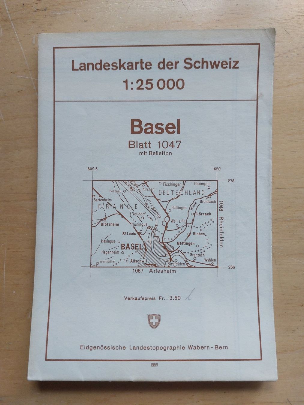 Cartine & Atlanti: Landeskarte der Schweiz - BASEL – Usato da Gipf - Oberfrick venduto da Esnoopy