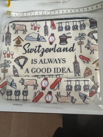Neu Kosmetiktasche Switzerland 22 x 19 cm
