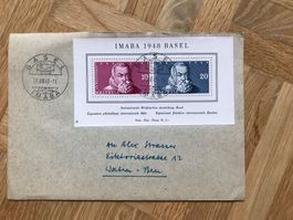 1948 IMABA Block auf Couvert