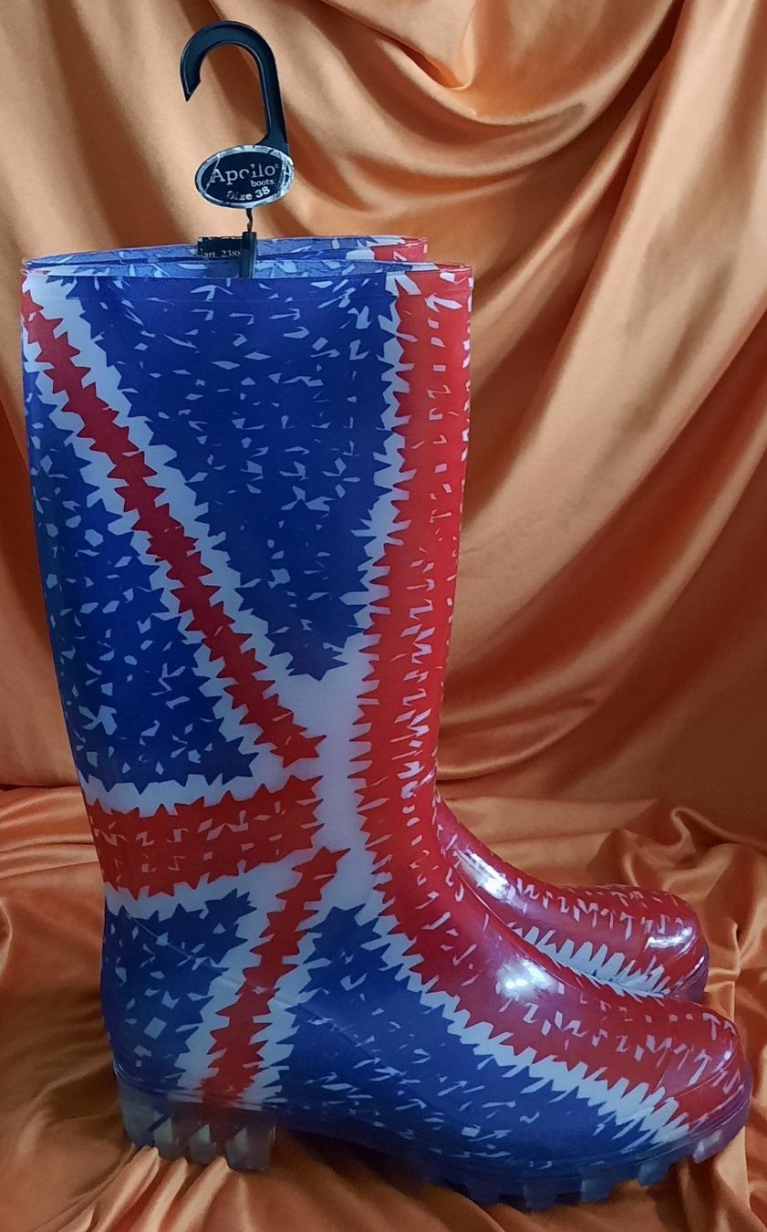 Scarpe da donna: Apollo Gummistiefel UK Union Jack Gr. 38 – Nuovo (secondo la descrizione) da Seuzach venduto da VT-Collections1 1