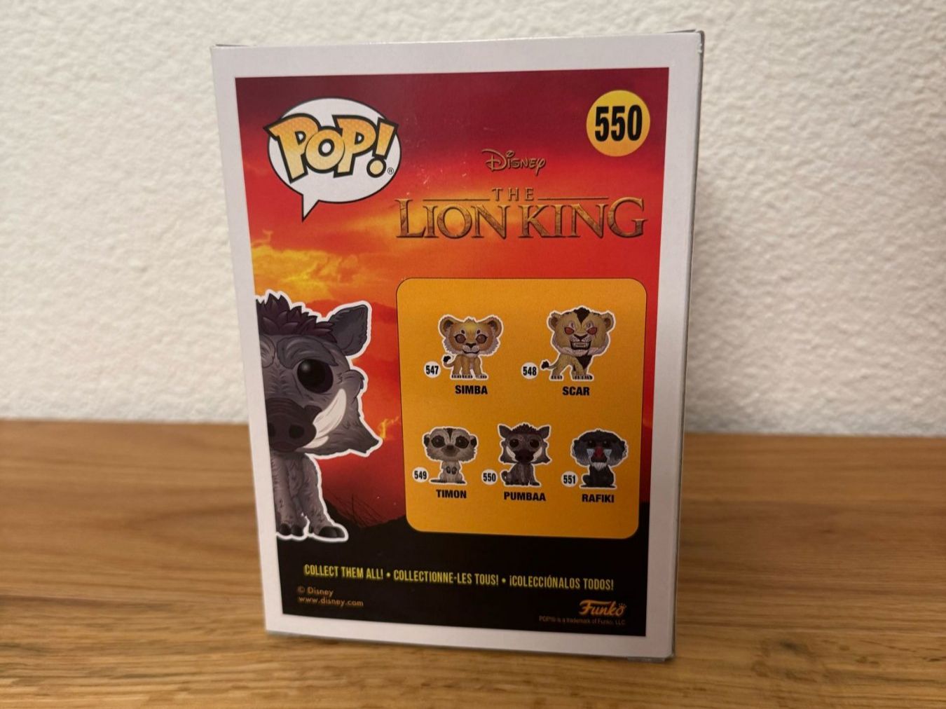 Funko Figuren: Funko Pop - Pumbaa #550 - Lion King - Disney – Neu und originalverpackt aus Oensingen von CSCollectors 1