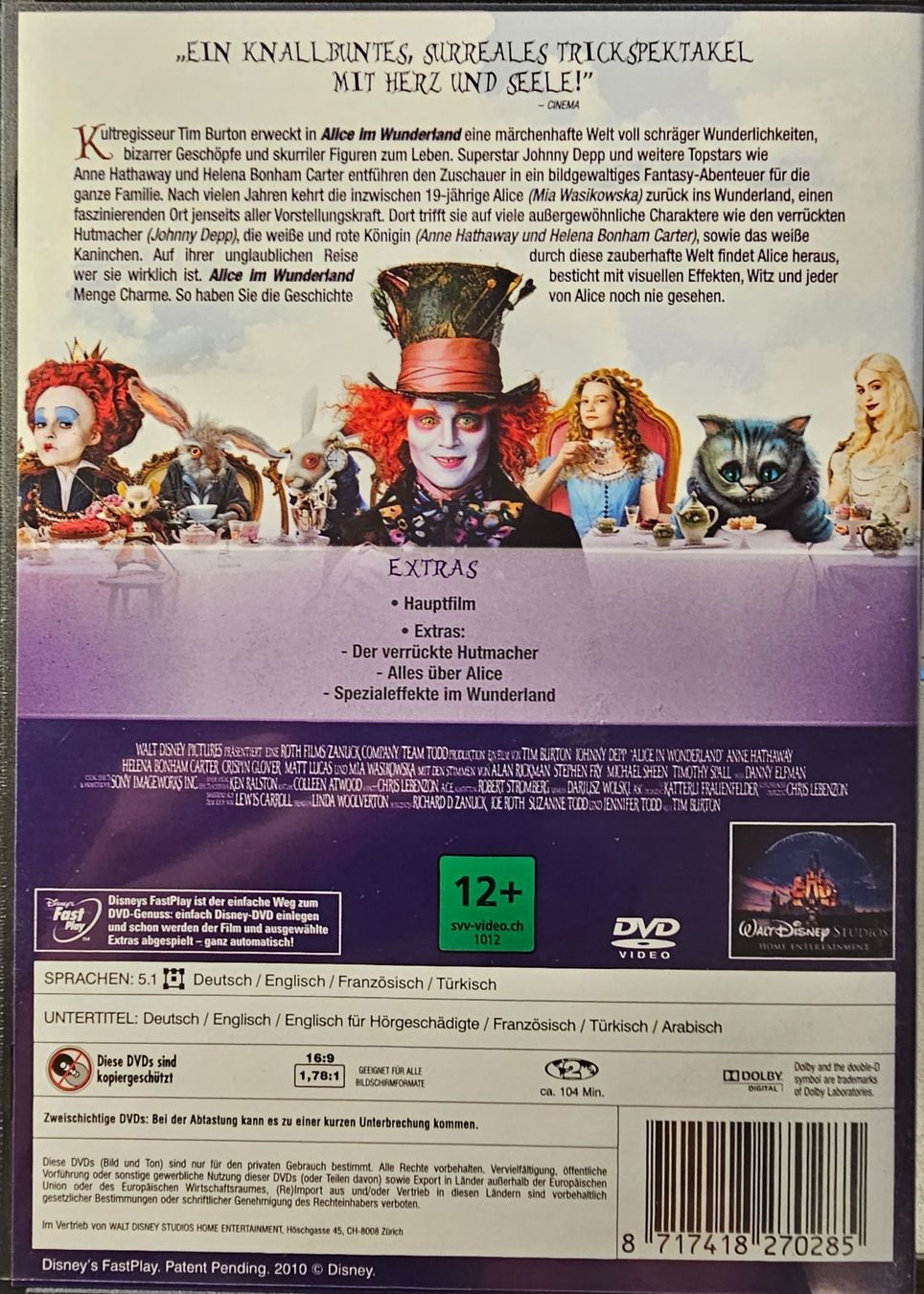 Alle DVDs: Alice im Wunderland – Gebraucht aus Wahlen b. Laufen von Cg10 1