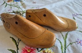 Antike Schuhmodel Holz Gr.26, Paar, Deko Vintage Shabb...