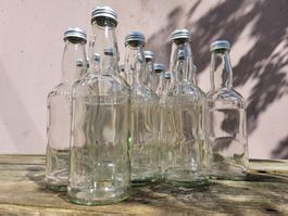25er SET, GLAS-Flaschen mit Verschluss je 2,75 cl / 275 ml