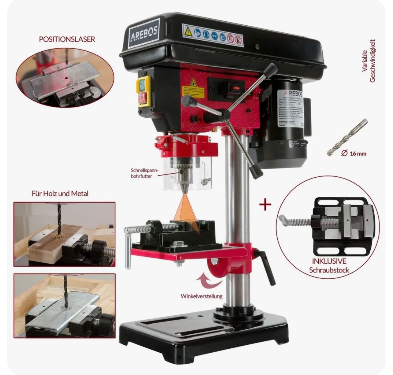 Trapani: +Tischbohrmaschine mit laser 500W – Nuovo e nell'imballaggio originale da Amriswil venduto da JaJa-Express