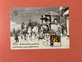 Philatelie Liechtenstein Weihnachtskarte 2010 gestempelt