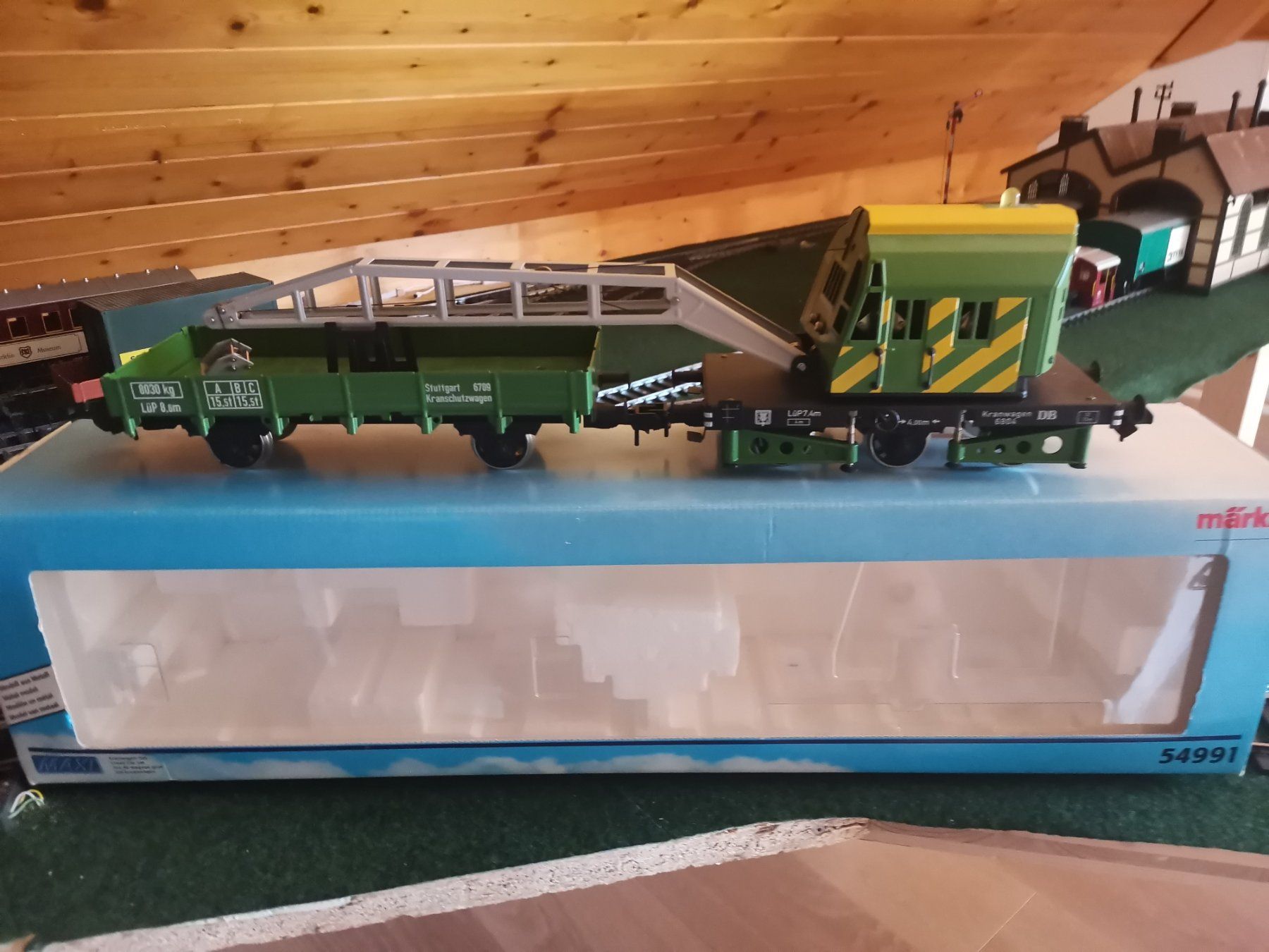Märklin Modellini di ferrovie: Spur 1 Kranwagen 54991 – Usato da Seftigen venduto da Pluto08