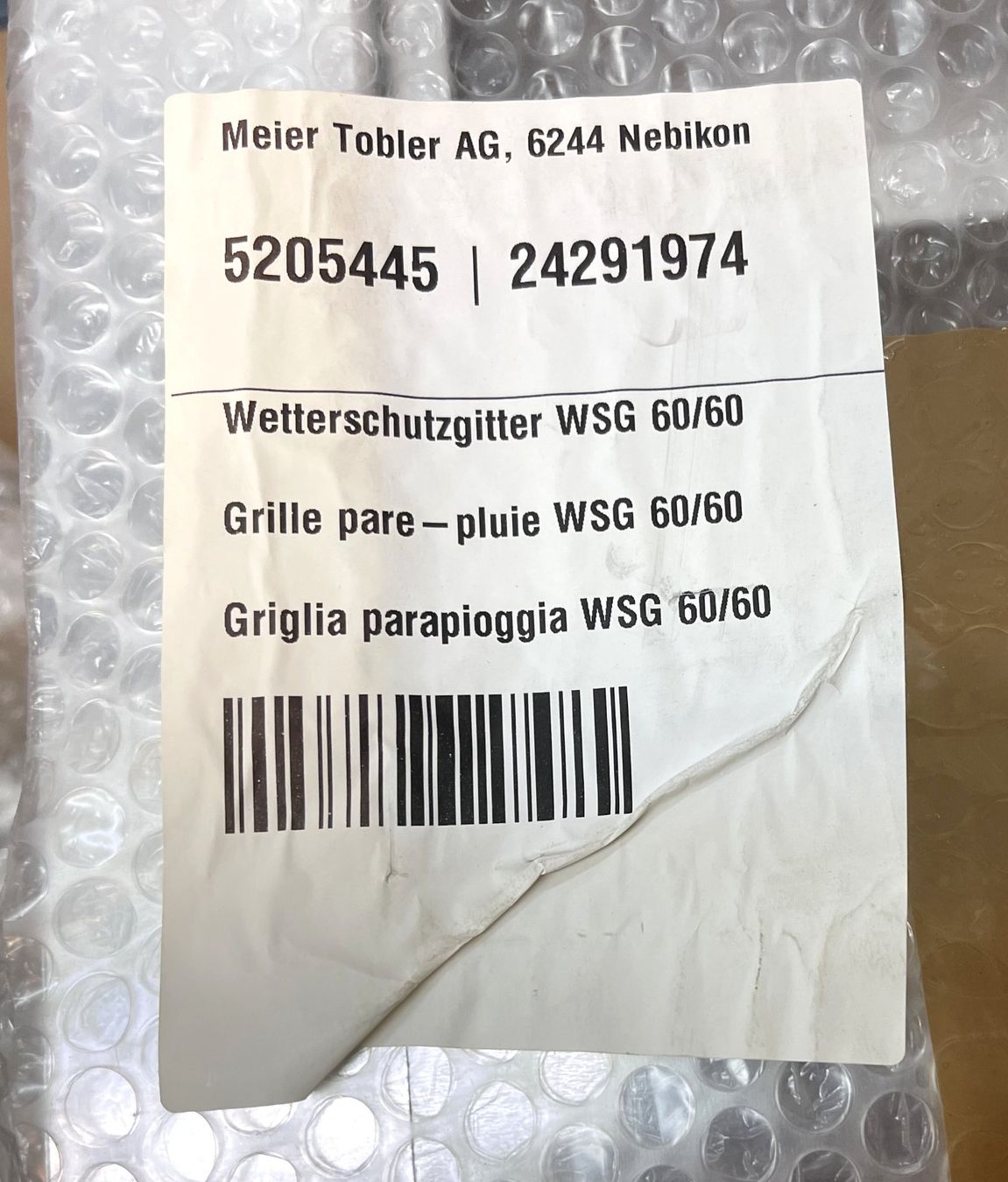 Ventilazione: WSG-Wetterschutzgitter - WSG- 60/60 – Nuovo e nell'imballaggio originale da Oftringen venduto da Vucki 2