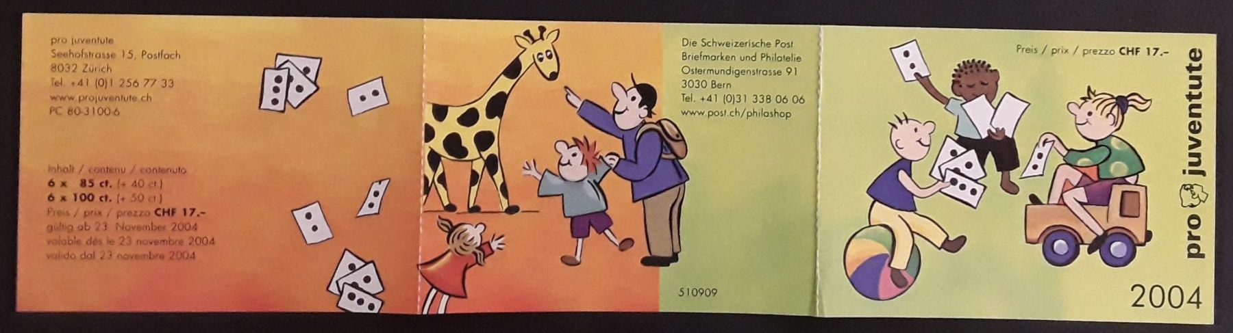 Alle Briefmarken: 2004 :Pro Juventute Markenheft Nr.53 ** – Gebraucht aus Walperswil von Tcheidi 1