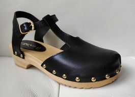 Clogs Zoccoli Holz / Leder / Damen / Sandro Rosi / Gr. 35