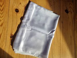 Lot de 8 nappes rectangulaires lavables satin blanc 200x140