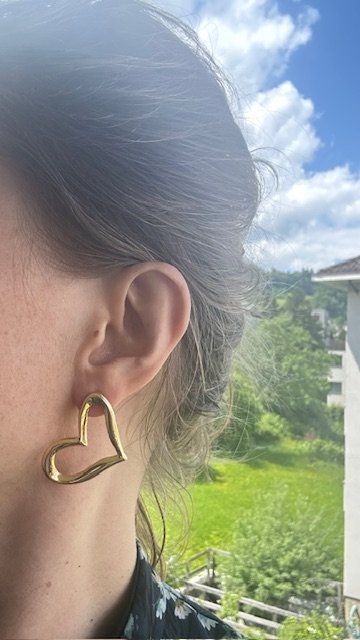 Orecchini pendenti & Orecchini a lobo: Große Hohlherz-Ohrringe NEU – Nuovo e nell'imballaggio originale da Horgen venduto da Fioko1984 3