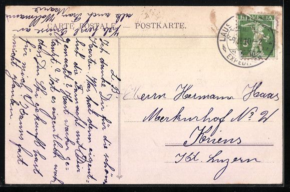 Cartoline postali: AK Geneve, et le Mont Blanc, 1910 – Usato da Berlin venduto da bartko-reher 1