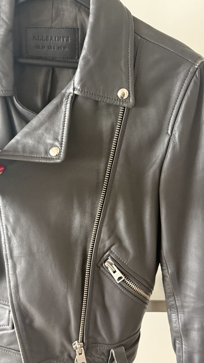 Allsaints Giacche: AllSaints Cole Biker Jacket, Size M, grey leather – Usato da zug venduto da Inaar 2