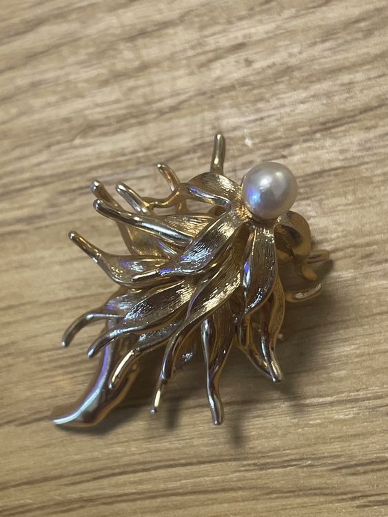 Broche Vintage Mathieu Nancy 99 - Magnifique, Couleur Dorée, Occasion