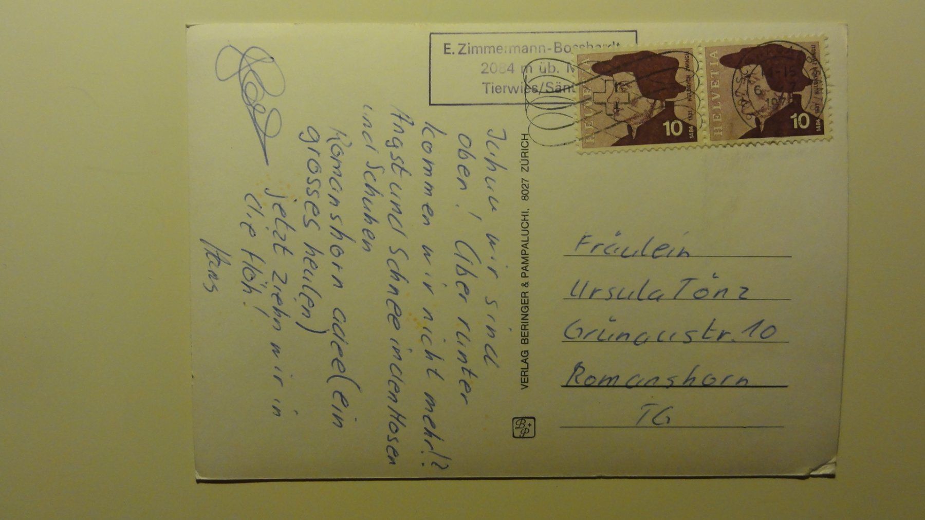 Cartoline postali: Antike Postkarte - Die Silberplattenköpfe – Usato da Abtwil SG venduto da mutts1 1