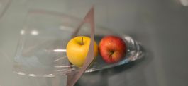 Originelles Deko Glas mit Anthrazit Metall