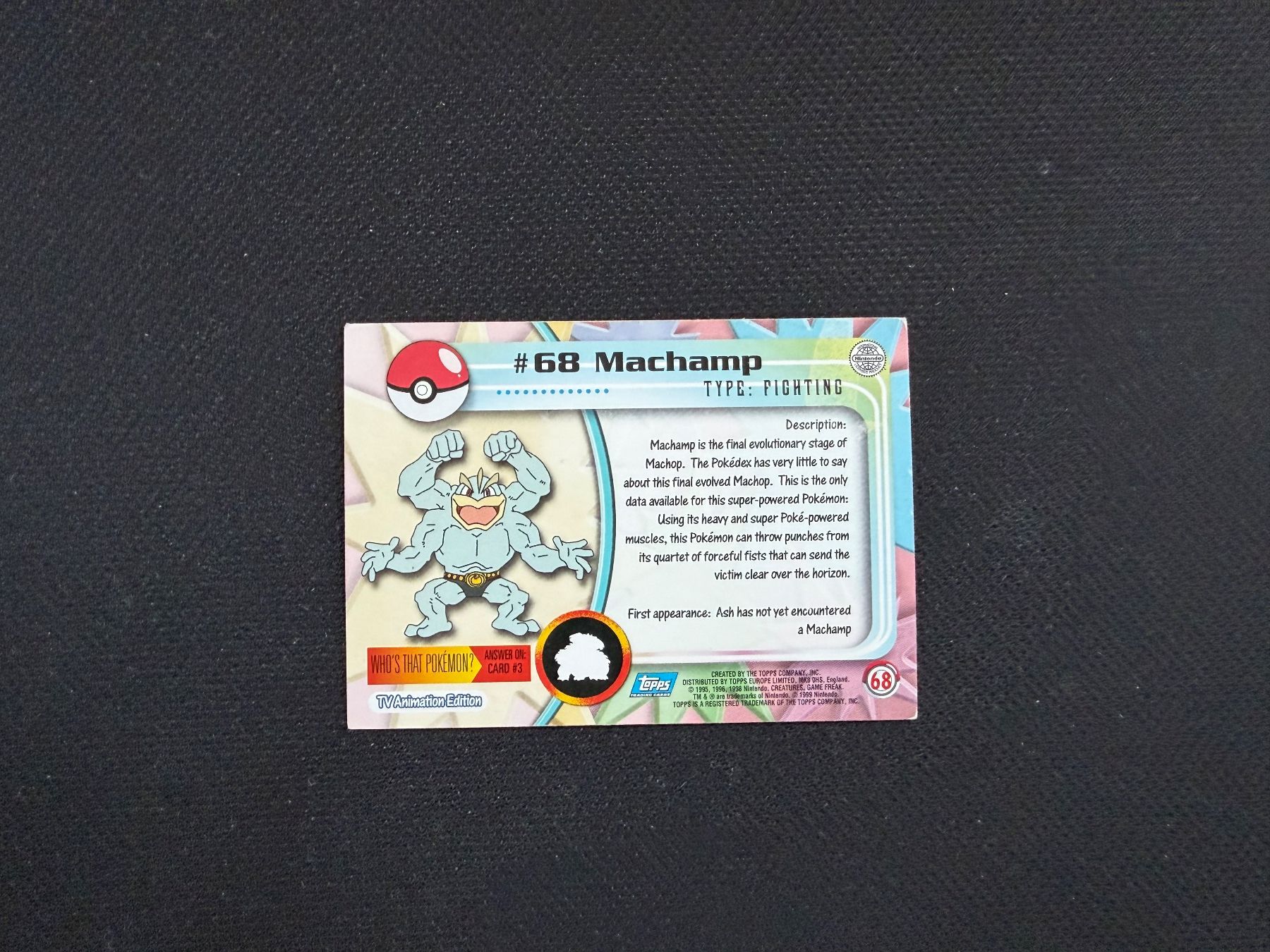 Pokémon Carte collezionabili: Pokémon Topps 1999 - Machamp – Usato da Zürich venduto da mountainwizard00 1