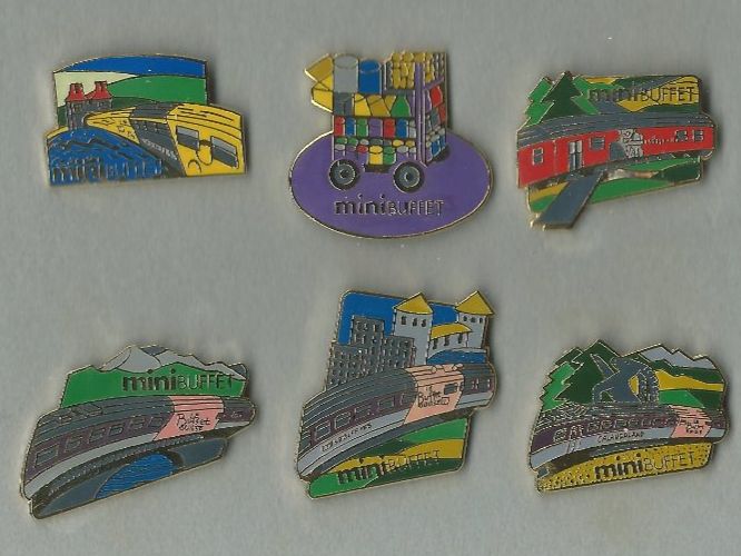 Placchette & Badge: 6 Minibuffet Pins SBB CFF FFS – Usato da Zürich venduto da t24_de