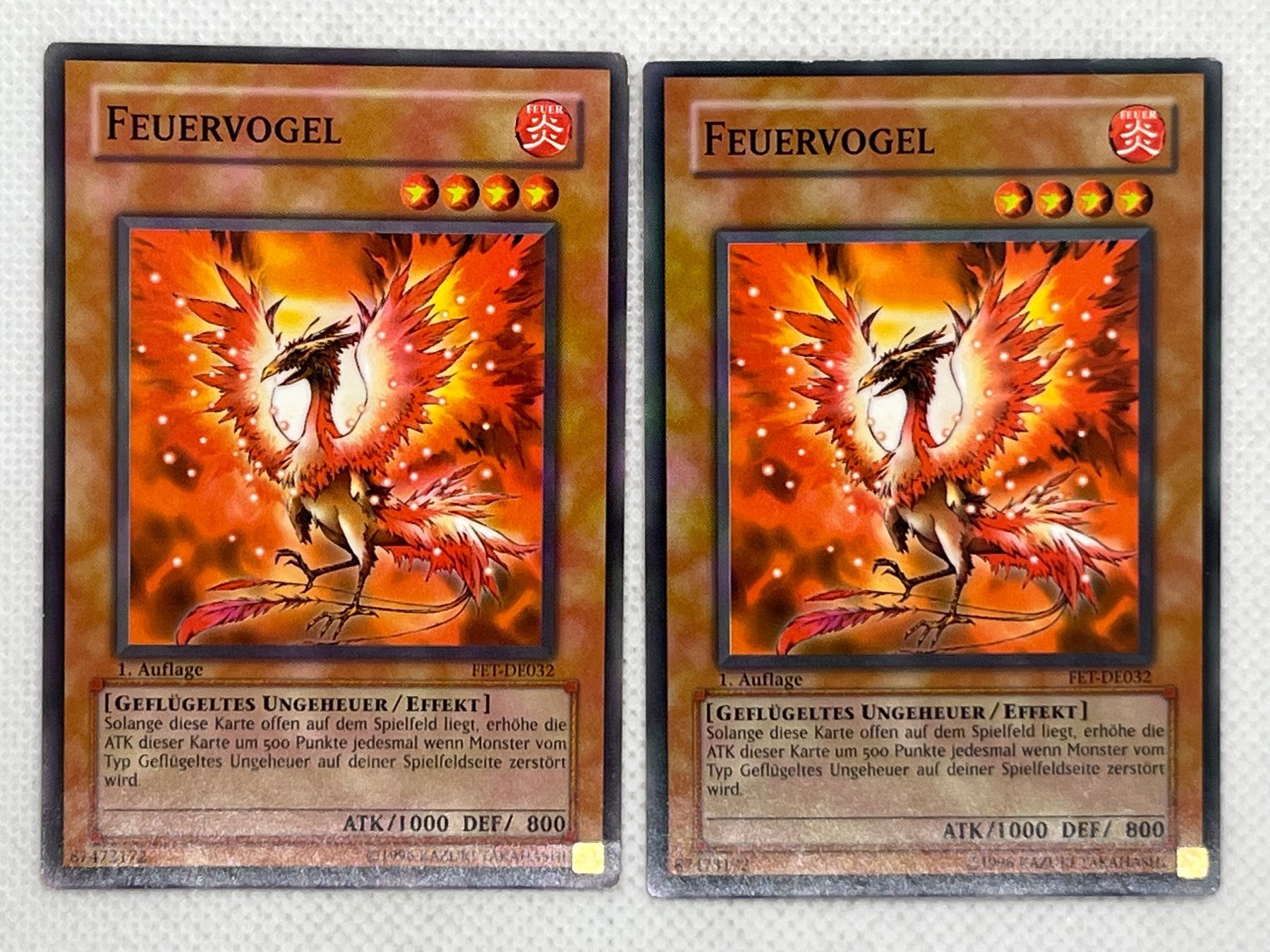 Yugioh Carte collezionabili: 2x Feuervogel FET-DE032 1. Auflage – Usato da Hinterkappelen venduto da Kim1992
