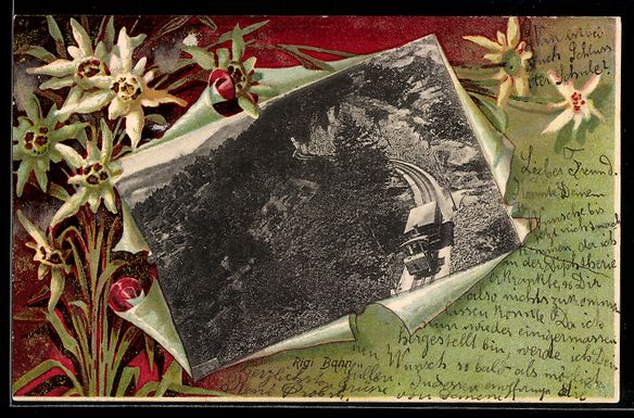 Cartoline postali: Rigi Bahn bei der Talfahrt, Bergbahn, Pa – Usato da Berlin venduto da bartko-reher