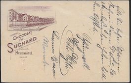 1895 PK Reklame Chocolat SUCHARD illust. o Luzern ab 1.-