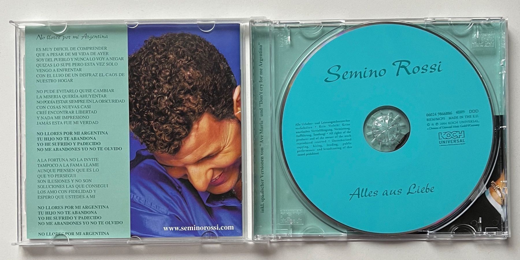 CDs: Semino Rossi / Alles Aus Liebe – Gebraucht aus Näfels von rottabi 2