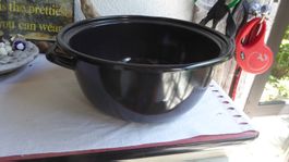 Camping Pfanne schwarz 28cm Durchmesser Email