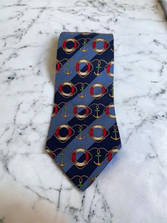 TOMMY HILFIGER VINTAGE Krawatte 100% Seide Anker Made in USA