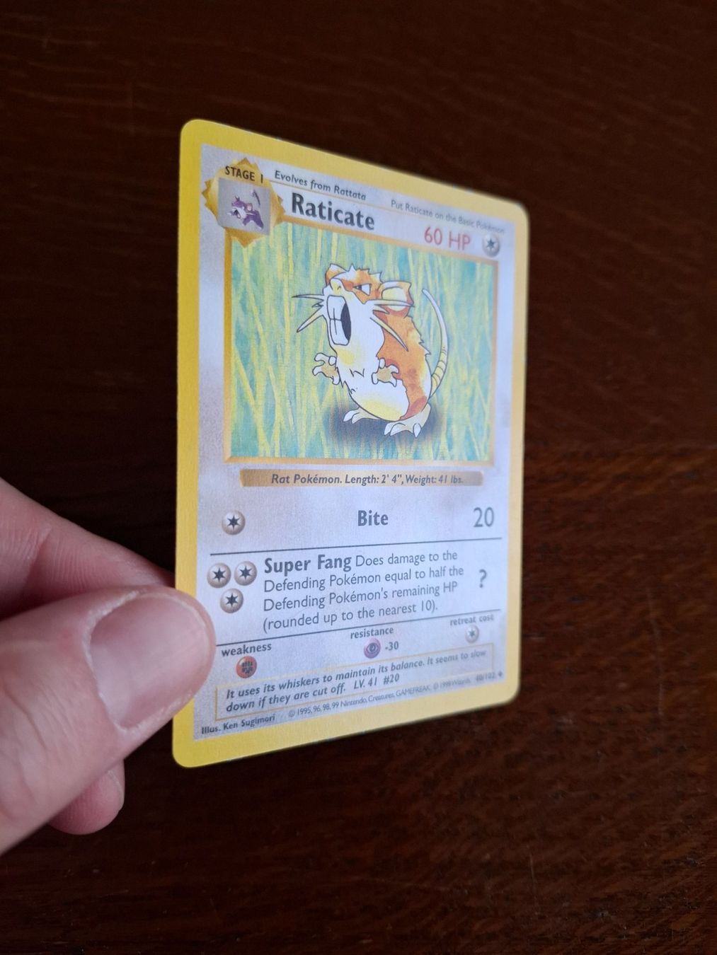 Pokémon Carte collezionabili: Pokemon Raticate Base Set Shadowless 40/102 – Usato da Giornico venduto da ale_lc8k 2
