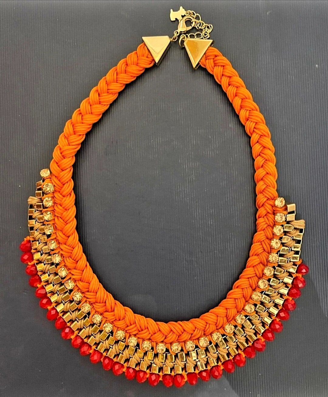 Catenine: Collier orange et or tendance Agatha – Usato da Genève venduto da a_t_g5kq