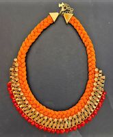 Collier orange et or tendance Agatha