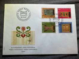 1987 FDC Ersttagumschlag Pro Patria