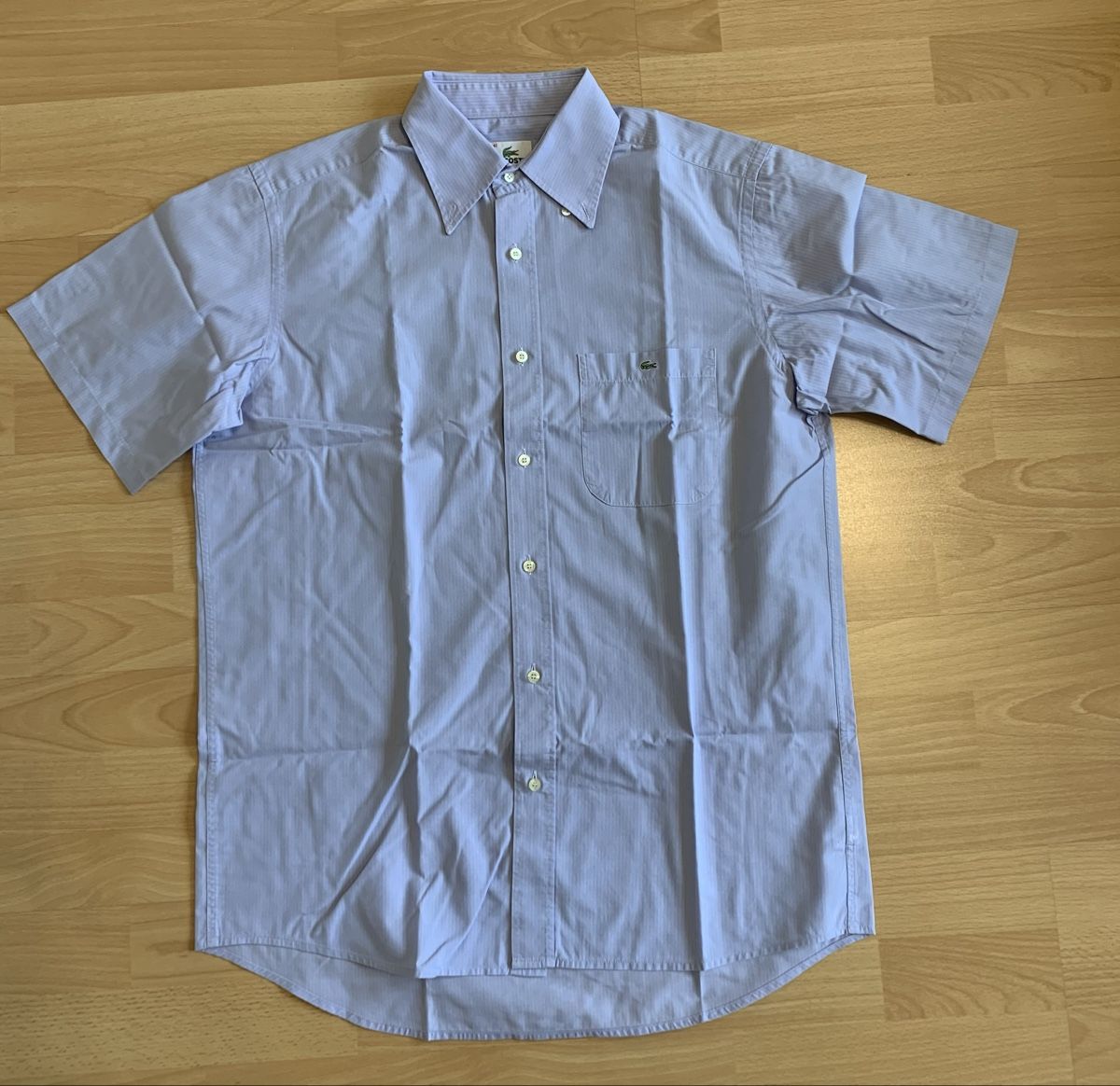Lacoste Camicie: Chemise Lacoste rayée bleue/violet claire, taille 41 – Usato da Port venduto da granitod 3