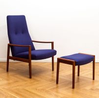 Lounge Chair Sessel Arne Wahl Iversen 60s neues Polster