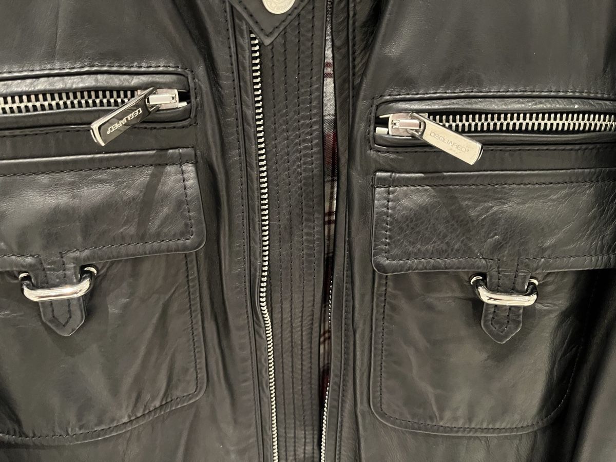 Dsquared2 Jacken: Dsquared2 Lederjacke schwarz Grösse 54 – Gebraucht aus Allschwil von Manolictus 2