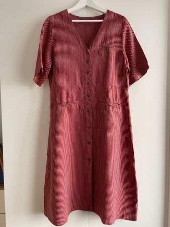 Gestreiftes Kleid (M) 100% Leinen von Gudrun Sjödén