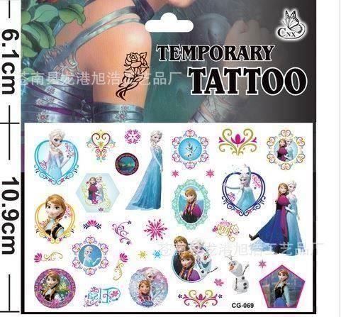 Make-up: Temporäre Kindertattoos Elsa – Nuovo e nell'imballaggio originale da Gurmels venduto da Swisspod 1