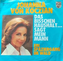 Vinyl-Single Johanna von Koczian - das bisschen Haushalt...