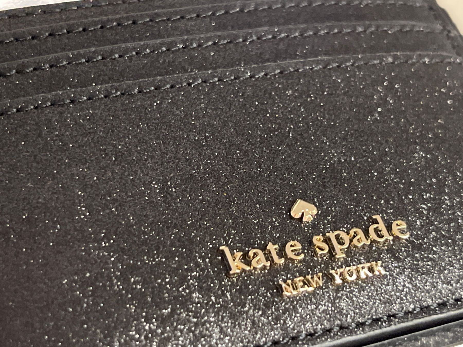 Kate Spade Portamonete: Kate Spade - Kreditkartenhalter / Wallet, Glitzer-Schwarz – Nuovo (secondo la descrizione) da Luzern venduto da Jiggy_8898 2